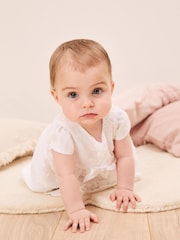 Lipsy White Baby Lace Christening Dress - Image 3 of 4