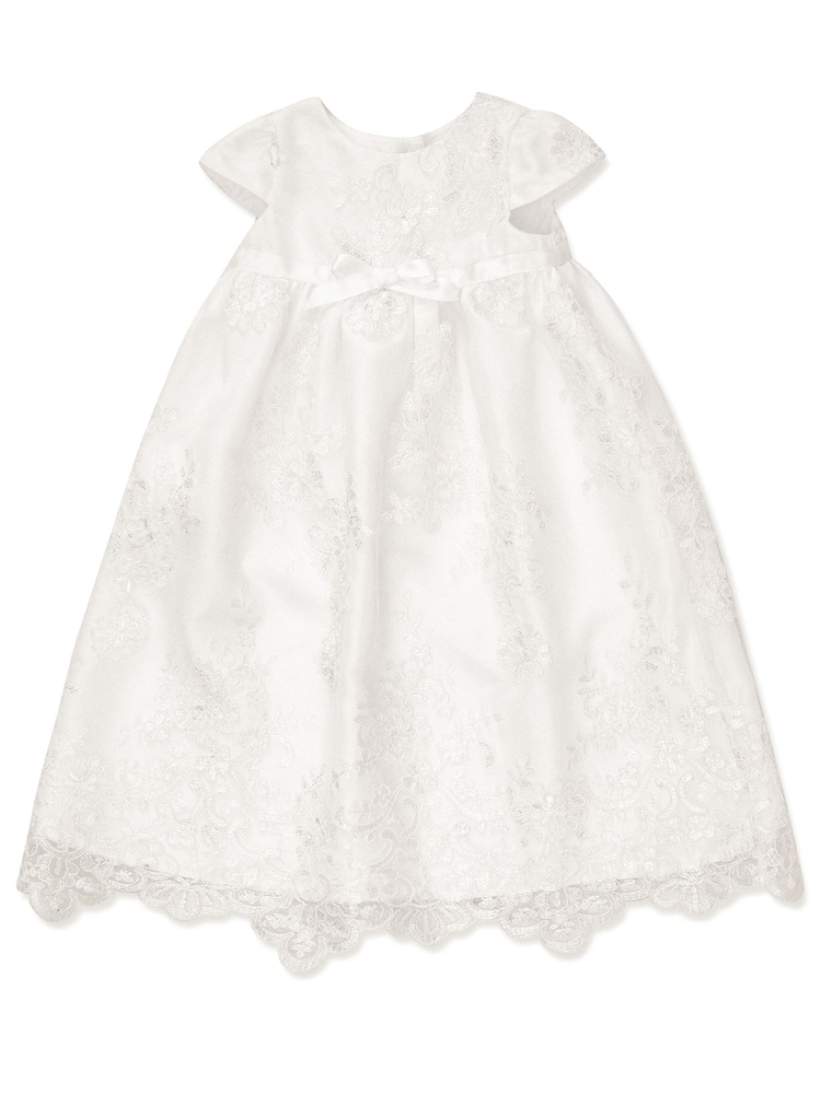 Lipsy White Baby Lace Christening Dress - Image 4 of 4