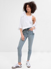 Gap Light Blue Super Skinny Stretch High Waisted Jeggings - Image 3 of 7