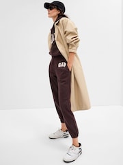 Gap Brown Vintage Arch Logo Fleece-Lined Joggers - Image 3 of 3