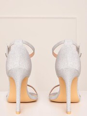Chi Chi London Silver Barely There High Heel Sandal - Image 3 of 5