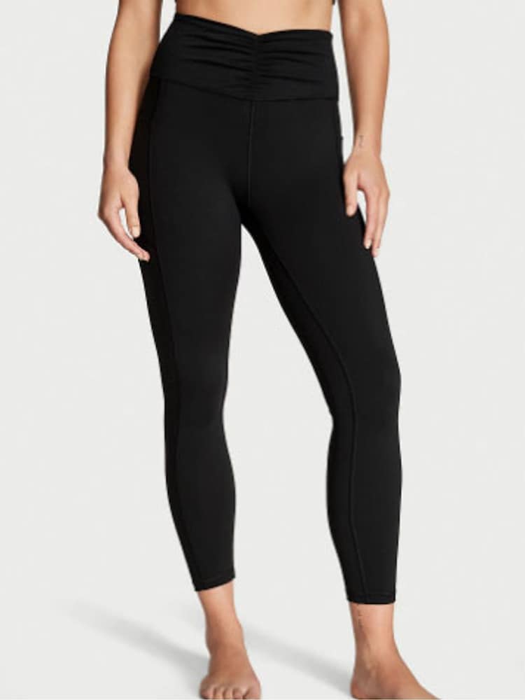 Victoria's Secret Black Ruched Pocket Legging - Image 1 of 4 Victoria's Secret Black Ruched Pocket Legging - Image 1 of 4