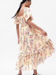 Gap Cream LoveShackFancy Floral Puff Sleeve Maxi Dress - Image 2 of 5