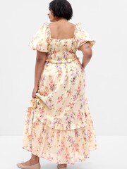 Gap Cream LoveShackFancy Floral Puff Sleeve Maxi Dress - Image 4 of 5