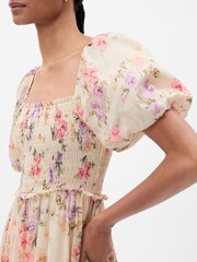 Gap Cream LoveShackFancy Floral Puff Sleeve Maxi Dress - Image 5 of 5