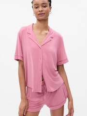 Gap Pink Short Sleeve Pyjama Top - Image 1 of 3