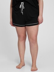 Gap Black Soft Cosy Pyjama Shorts - Image 1 of 4
