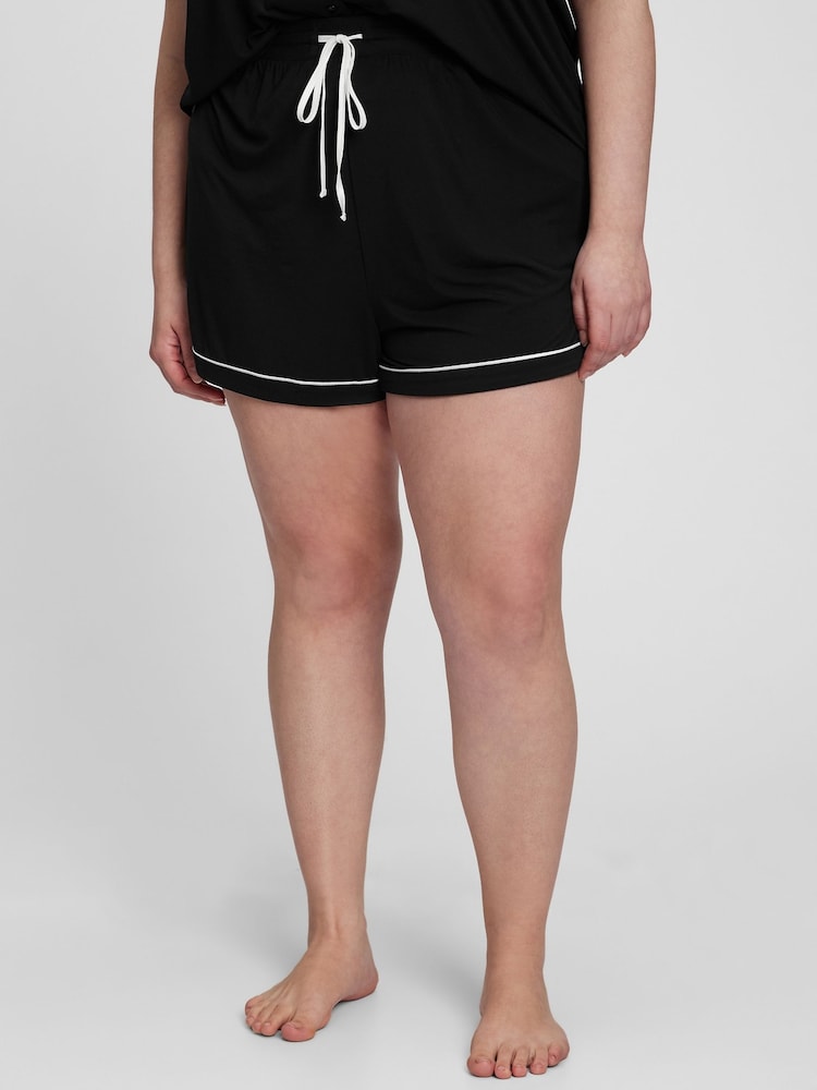Gap Black Soft Cosy Pyjama Shorts - Image 1 of 4