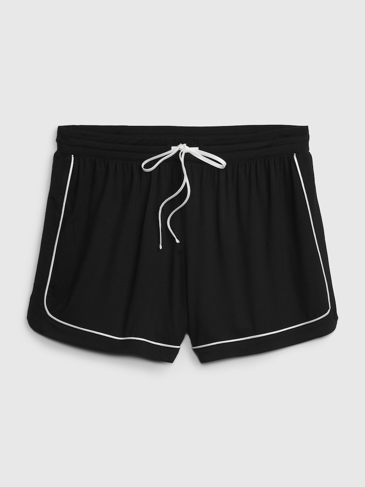 Gap Black Soft Cosy Pyjama Shorts - Image 4 of 4