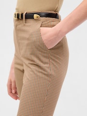Gap Brown Mid Rise Slim Printed Trousers - Image 3 of 5