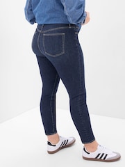 Gap Dark Wash Blue High Waisted Classic Stretch True Skinny Jeans - Image 2 of 7