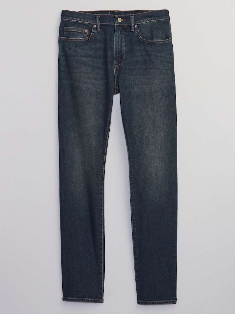 Donkerblauwe wassing - Gap - Comfortabele zachte jeans met stretch en slim fit - Image 7 of 9