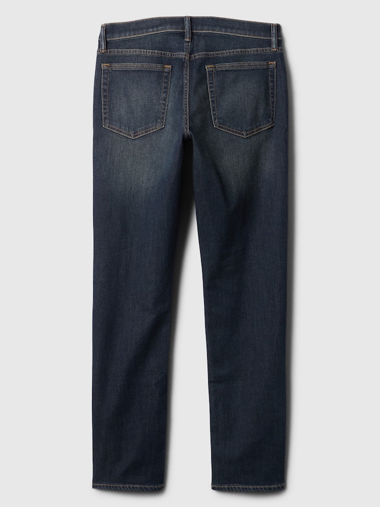 Donkerblauwe wassing - Gap - Comfortabele zachte jeans met stretch en slim fit - Image 8 of 9