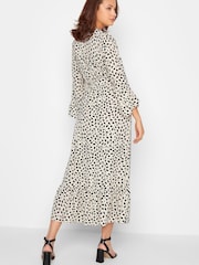 Long Tall Sally Neutral Print Ruffle Dress - Image 3 of 4