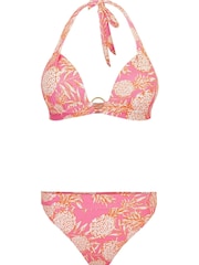 South Beach Pink Moulded Cup Bikini with Ring and High Waist Brief - Image 5 of 5