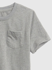 Gap Light Grey Short Sleeve Crew Neck Pocket T-Shirt (12mths-5yrs) - Image 2 of 3