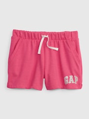 Gap Pink Pull On Logo Jogger Shorts (4-13yrs) - Image 1 of 2