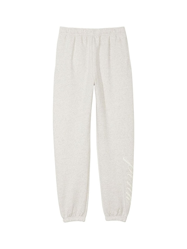 Victoria's Secret PINK Heather Oatmeal Beige Fleece Fleece Joggers - Image 4 of 4