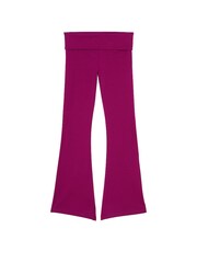 Victoria's Secret PINK Vivid Magenta Pink Cotton Foldover Flare Legging - Image 4 of 4
