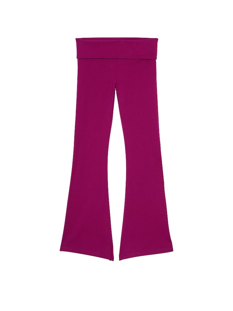 Victoria's Secret PINK Vivid Magenta Pink Cotton Foldover Flare Legging - Image 4 of 4