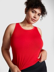 Victoria's Secret PINK Red Pepper Modal Cropped Sleep Tank Top - Image 1 of 3
