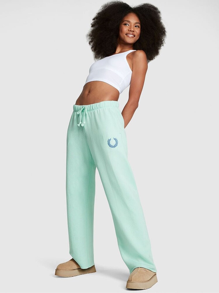 Victoria's Secret PINK Opal Blue Wide Leg Jogger - Image 1 of 4