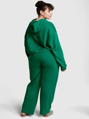 Victoria's Secret PINK Garnet Green Fleece Wide Leg Jogger - Image 2 of 3