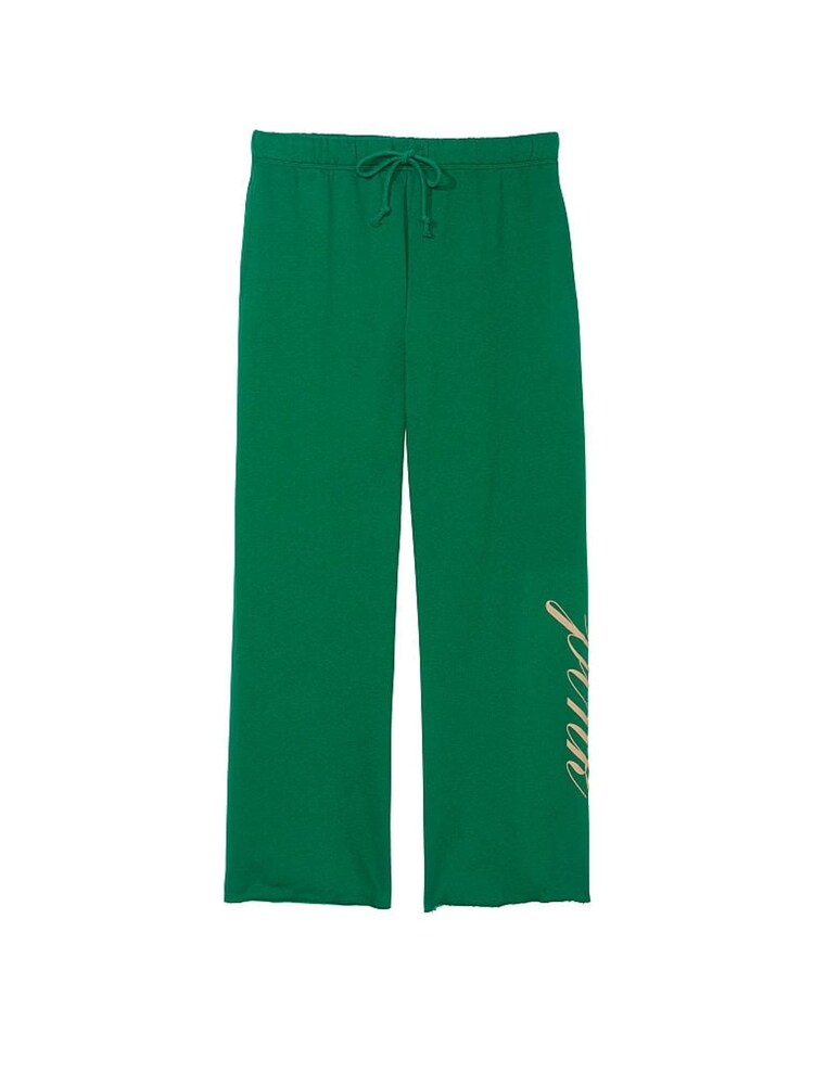 Victoria's Secret PINK Garnet Green Fleece Wide Leg Jogger - Image 3 of 3