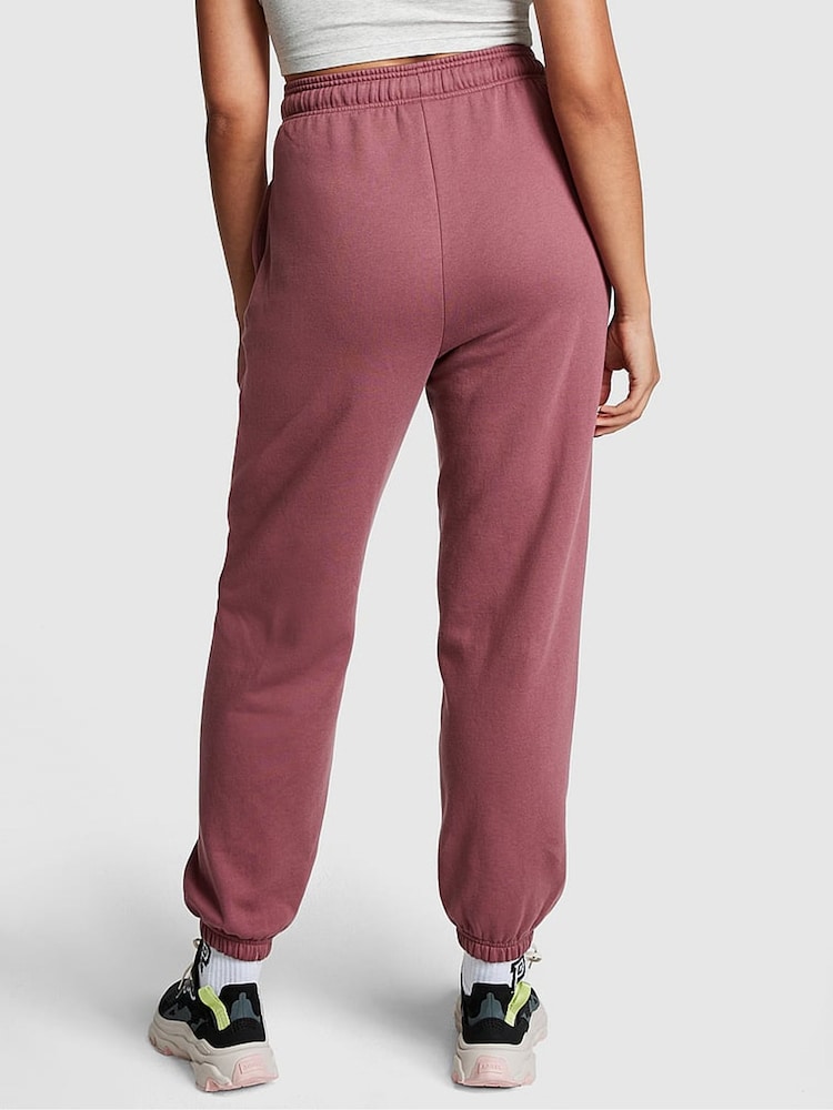 Victoria's Secret PINK Morning Rose Pink Fleece Cuffed Jogger - Image 2 of 3 Victoria's Secret PINK Morning Rose Pink Fleece Cuffed Jogger - Image 2 of 3