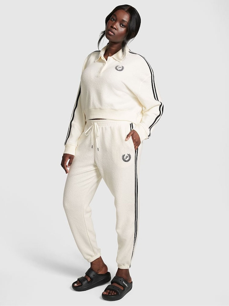 Victoria's Secret Creamer Beige Reverse Fleece Jogger - Image 1 of 4