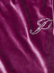 Victoria's Secret PINK Vivid Magenta Pink Velour Wide Leg Logo Jogger - Image 4 of 4