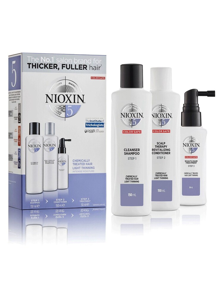 Nioxin 3-Part System 5 Trial Kit for Chemically Treated Hair with Light Thinning - Image 1 of 5