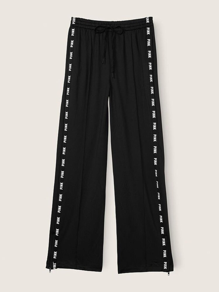 Victoria's Secret PINK Pure Black Wide Leg Full Length Jogger - Image 1 of 4