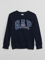 Gap Navy Blue Crew Neck Logo Jumper (4-13yrs) - Image 1 of 1