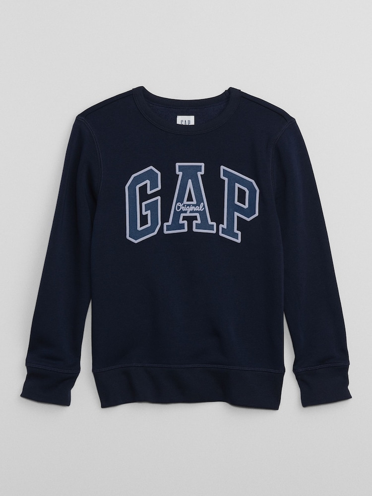 Gap Navy Blue Crew Neck Logo Jumper (4-13yrs) - Image 1 of 1