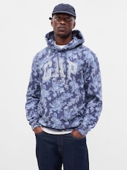 Gap Blue LoveShackFancy Floral Logo Hoodie - Image 1 of 5