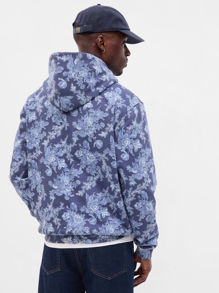 Gap Blue LoveShackFancy Floral Logo Hoodie - Image 2 of 5