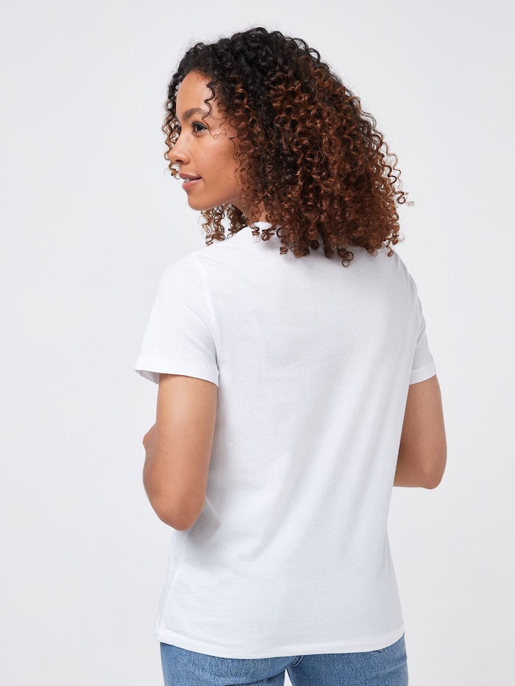 Blanco - Camiseta vintage de manga corta con cuello redondo de Gap - Imagen 2 de 4