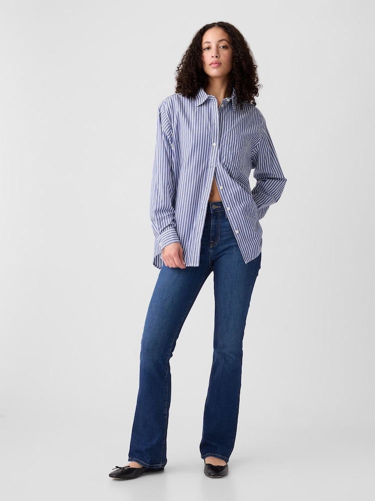 Gap Mid Indigo Blue Mid Rise Stretch Bootcut Jeans - Image 1 of 8