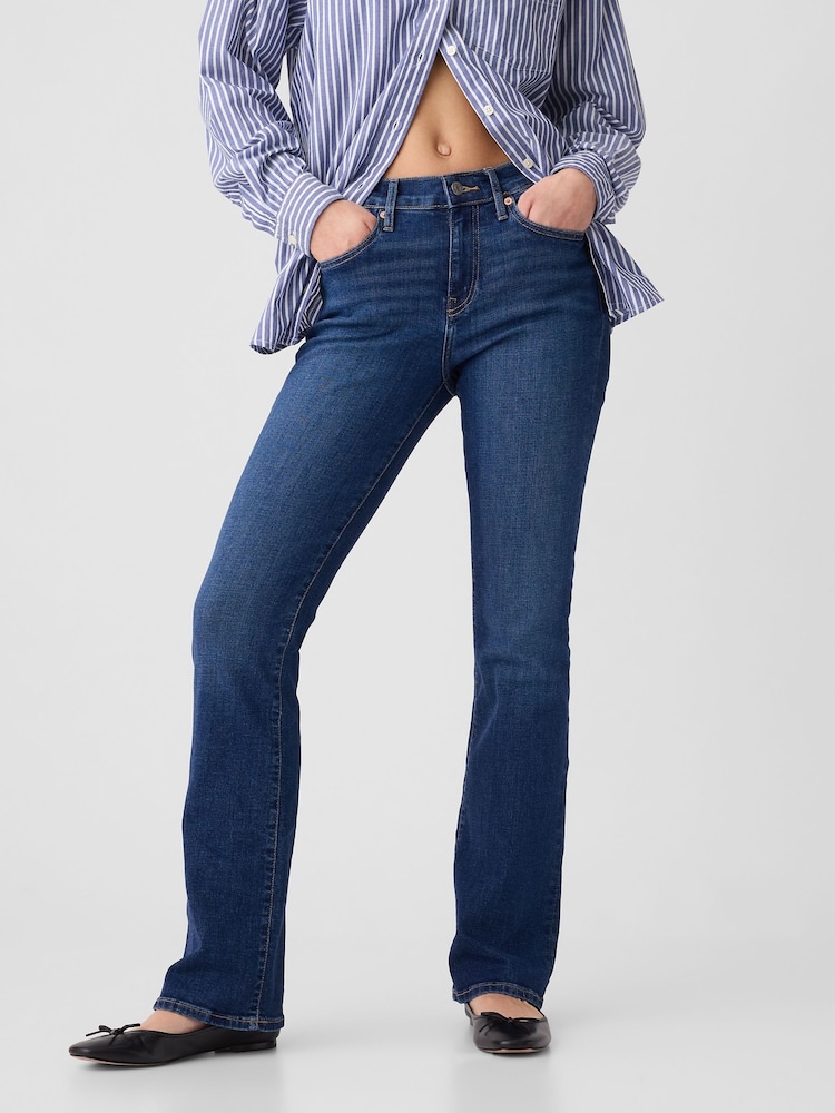 Gap Mid Indigo Blue Mid Rise Stretch Bootcut Jeans - Image 2 of 8