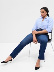 Gap Mid Indigo Blue Mid Rise Stretch Bootcut Jeans - Image 6 of 8
