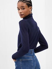 Gap Blue Merino Wool Turtle Neck Jumper - Image 2 of 2