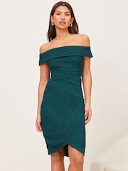 Lipsy Figurbetontes, schulterfreies Kleid mit Rüschen - Bild 1 von 4