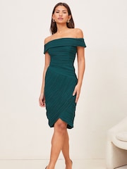 Lipsy Figurbetontes, schulterfreies Kleid mit Rüschen - Bild 3 von 4