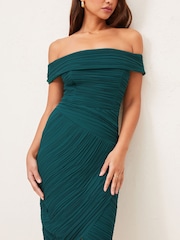 Lipsy Figurbetontes, schulterfreies Kleid mit Rüschen - Bild 4 von 4