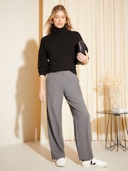 Friends Like These Black Cosy Roll Neck Rib Jumper - Image 2 of 4