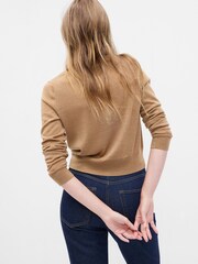 Gap Brown Merino Wool Short Cardigan - Image 2 of 2