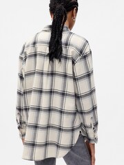 Gap Cream Flannel Oversized Long Sleeve Shirt - Image 2 of 2