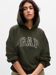 Gap Green Vintage Soft Arch Logo Long Sleeve Hoodie - Image 1 of 5