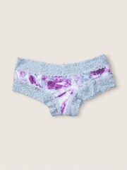 Victoria's Secret PINK Tie Dye Daisy Purple Cotton Lace Trim Cheeky Knicker - Image 1 of 1